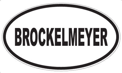 BROCKELMEYER - Oval Magnet