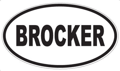 BROCKER - Oval Magnet