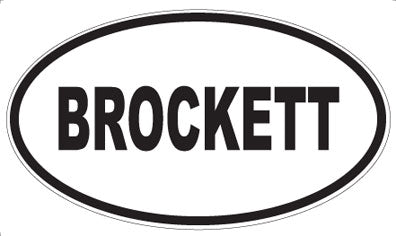 BROCKETT - Oval Magnet