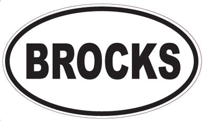 BROCKS - Oval Sticker