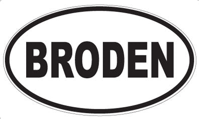 BRODEN - Oval Magnet