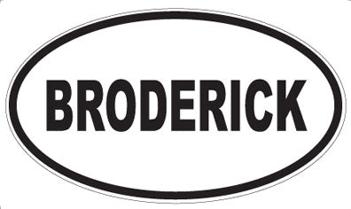 BRODERICK - Oval Magnet