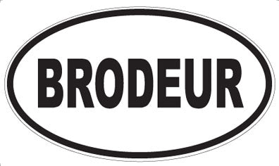 BRODEUR - Oval Magnet
