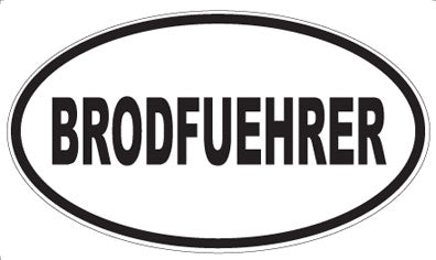 BRODFUEHRER - Oval Magnet