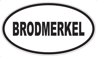 BRODMERKEL - Oval Magnet