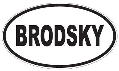 BRODSKY - Oval Magnet