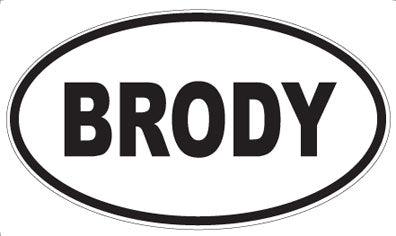 BRODY - Oval Magnet
