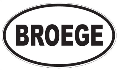 BROEGE - Oval Magnet