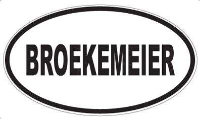 BROEKEMEIER - Oval Magnet