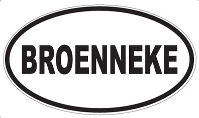 BROENNEKE - Oval Magnet