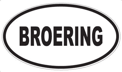 BROERING - Oval Magnet