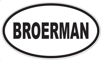 BROERMAN - Oval Magnet