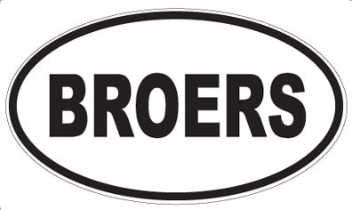 BROERS - Oval Magnet
