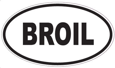 BROIL - Oval Sticker