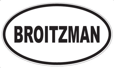 BROITZMAN - Oval Magnet