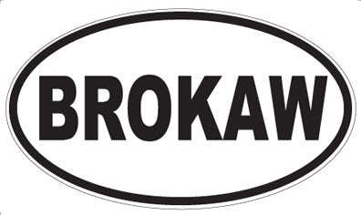 BROKAW - Oval Magnet