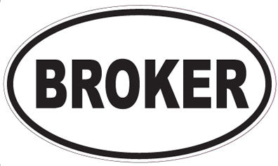BROKER - Oval Sticker