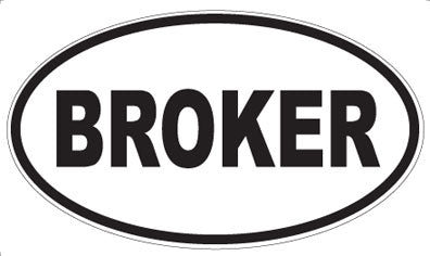 BROKER - Oval Magnet