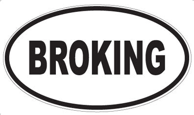 BROKING - Oval Magnet