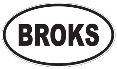 BROKS - Oval Magnet