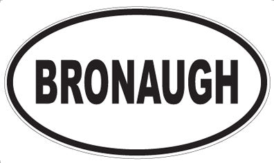 BRONAUGH - Oval Magnet