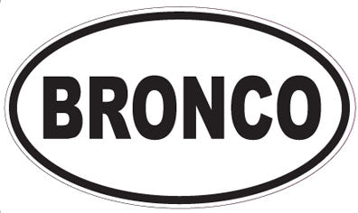 BRONCO - Oval Sticker