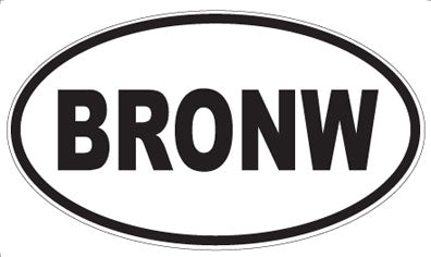 BRONW - Oval Magnet