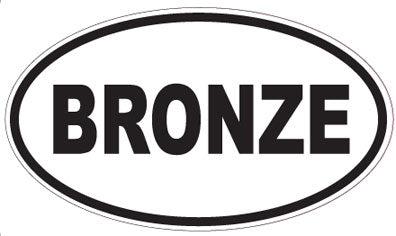 BRONZE - Oval Sticker