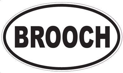 BROOCH - Oval Sticker