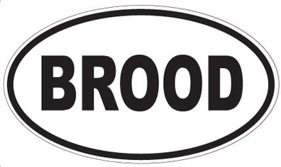 BROOD - Oval Sticker