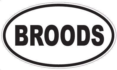 BROODS - Oval Sticker