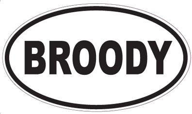 BROODY - Oval Sticker