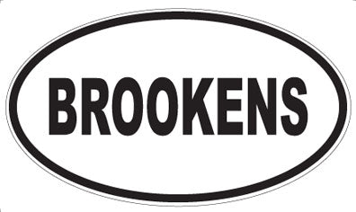 BROOKENS - Oval Magnet