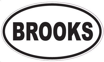 BROOKS - Oval Sticker