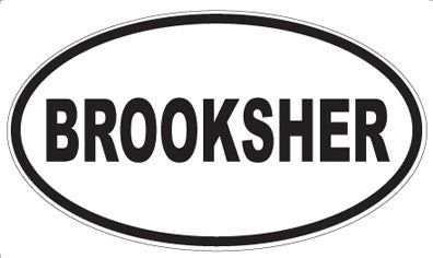 BROOKSHER - Oval Magnet