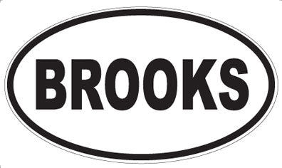 BROOKS - Oval Magnet