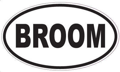 BROOM - Oval Sticker
