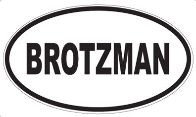 BROTZMAN - Oval Magnet