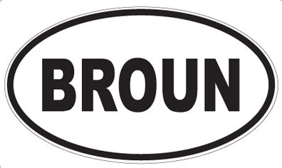 BROUN - Oval Magnet