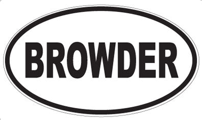 BROWDER - Oval Magnet