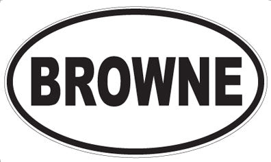 BROWNE - Oval Magnet
