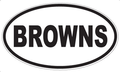 BROWNS - Oval Magnet