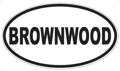 BROWNWOOD - Oval Magnet