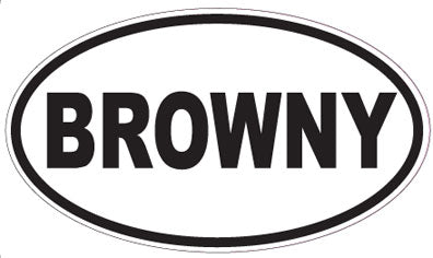 BROWNY - Oval Sticker