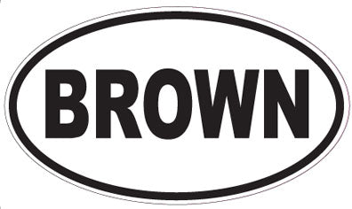BROWN - Oval Magnet
