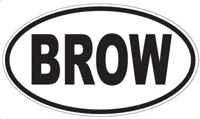 BROW - Oval Sticker