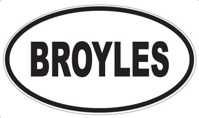 BROYLES - Oval Magnet