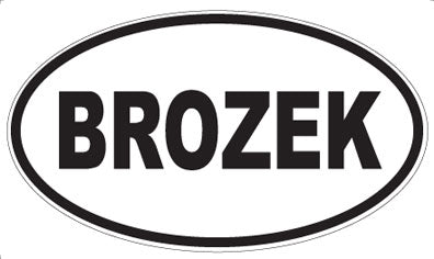 BROZEK - Oval Magnet