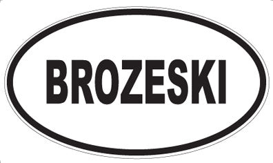 BROZESKI - Oval Magnet