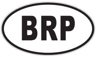 BRP - 3 Letter Initials Oval Sticker